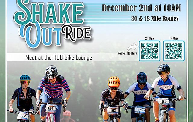 2024 events Gravelicious Shake Out Ride December 2nd