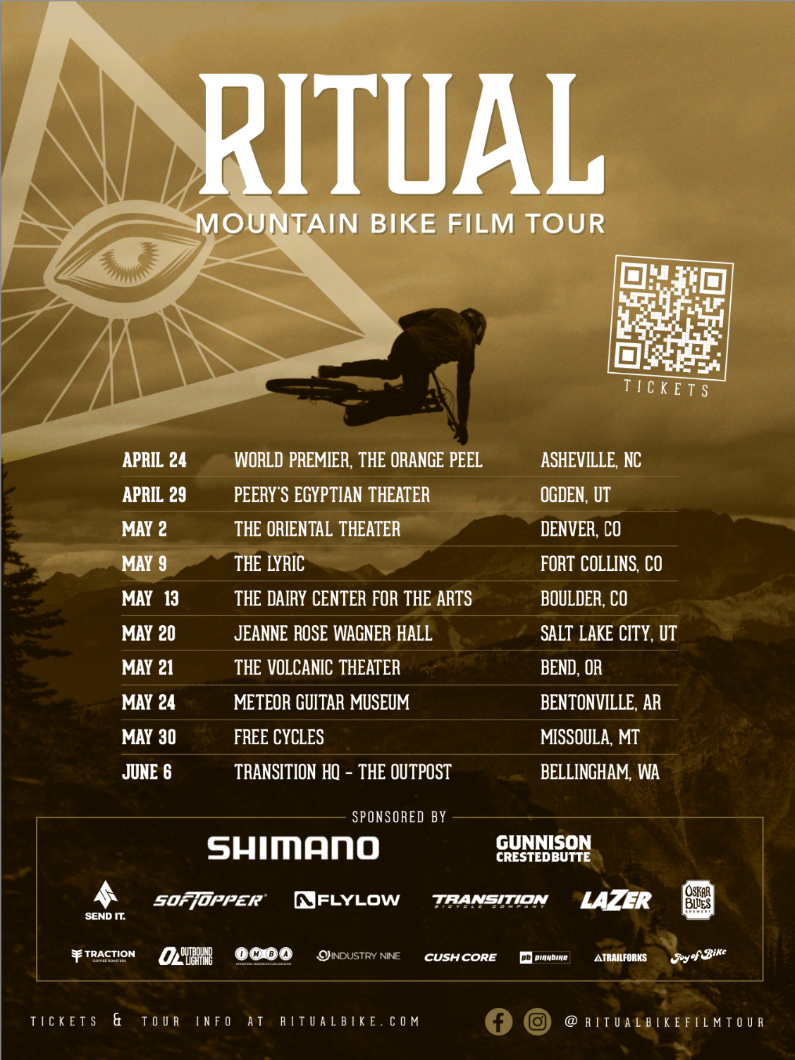 Ritual Mountain Bike Film Tour at Guitar Meteor Gallery
